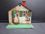 Vintage blikken spaarpot huisje Roodkapje, Antiek en Kunst, Ophalen of Verzenden