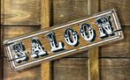 Saloon hout look reclamebord van metaal wandbord decoratie, Info@deconoord.nl, Deco Noord, Nieuw, Ophalen of Verzenden