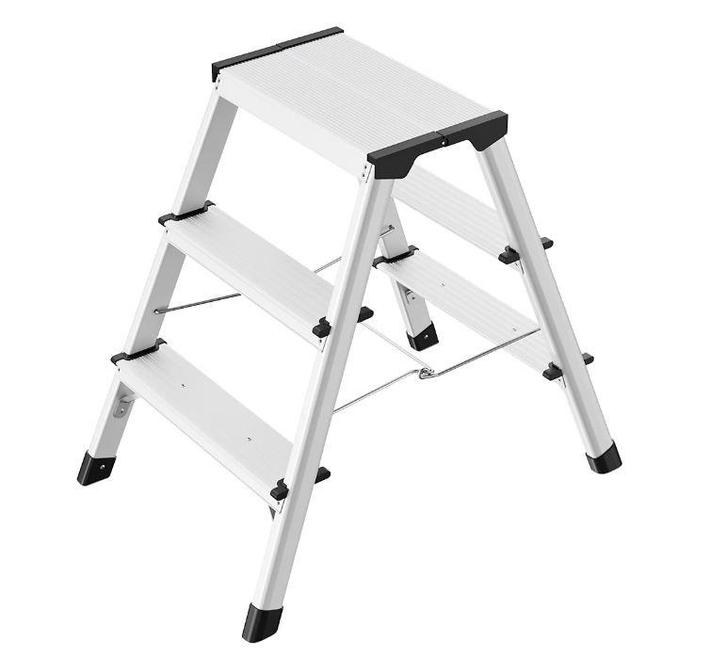 Hailo L90 Stepke dubbele ladder met 2 x 3 treden, Doe-het-zelf en Verbouw, Ladders en Trappen, Nieuw, Trap, Minder dan 2 meter