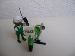 playmobiel motor agent met politie motor op standdaard megaf, Ophalen of Verzenden, Zo goed als nieuw, Complete set