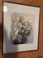Peter Motz Litho Ingelijst Stilleven Bloemen en Fruit Kunstw, Ophalen