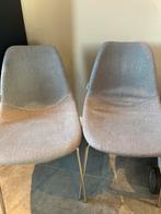 6 eetkamerstoelen grijs Zuiver, Ophalen, Gebruikt, Grijs, Stof