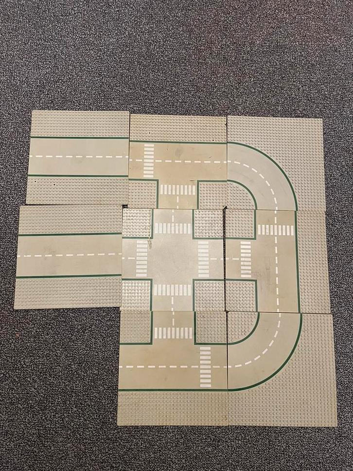 Lego Partij 9x Gebruikt Vintage Wegenplaat City/Stad Grijs, Kinderen en Baby's, Speelgoed | Duplo en Lego, Gebruikt, Lego, Losse stenen