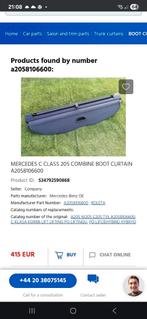 Mercedes C Klasse 205 Rolscherm Bagageruimte, Auto-onderdelen, Ophalen of Verzenden, Gebruikt, Mercedes-Benz