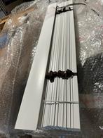 Nieuwe houten jaloezie 75,7x115,3 wit met 10mm ladderband, 50 tot 100 cm, Nieuw, Ladderband 10mm donkerbruin, 100 tot 150 cm