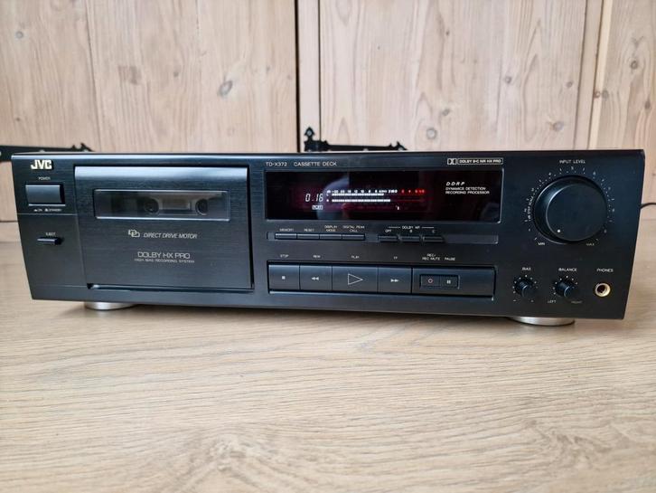 JVC TD-X372 Cassettedeck - Topstaat!, Audio, Tv en Foto, Cassettedecks, Enkel, JVC, Tiptoetsen, Tape counter, Ophalen of Verzenden