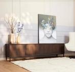 Tv meubel walnoot 210 cm (nieuw), Huis en Inrichting, Kasten | Televisiemeubels, Nieuw, Ophalen of Verzenden, 200 cm of meer, Minder dan 100 cm