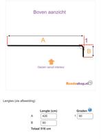 Gordijnrails / roede met bocht - totaal 516 meter, Huis en Inrichting, Ophalen, 200 cm of meer, Wit, Nieuw