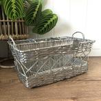 Riviera Maison Metalen Mand - Zilverkleurig aluminium, Huis en Inrichting, Overige materialen, Mand, Ophalen of Verzenden, Zo goed als nieuw
