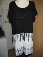 Que jurk 46 viscose zwart groen wit, Kleding | Dames, Zwart, Maat 46/48 (XL) of groter, Ophalen of Verzenden, Zo goed als nieuw
