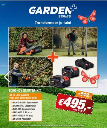 Echo 40 volt accu set grasmaaier heggenschaar trimmer Actie! beschikbaar voor biedingen