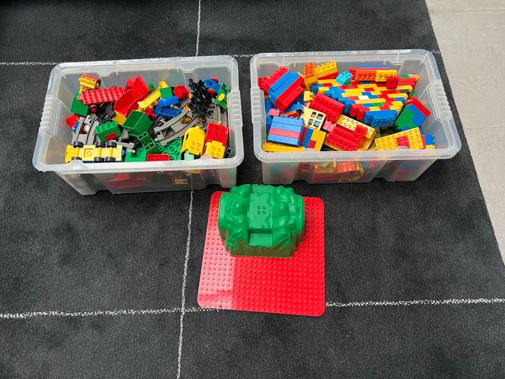 Verzameling Duplo: Treinset, Brug, Marktkraam & veel meer!, Kinderen en Baby's, Speelgoed | Duplo en Lego, Gebruikt, Duplo, Losse stenen