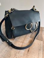 Chloé Faye Zwarte Leren Handtas, Sieraden, Tassen en Uiterlijk, Tassen | Damestassen, Ophalen, Eu, Eu, Schoudertasje