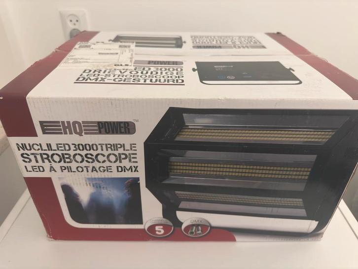 HQpower NUCLILED 3000 Drievoudige Ledstrobo - DMX-gestuurd, Muziek en Instrumenten, Licht en Laser, Nieuw, Licht, Stroboscoopeffect