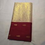 Prachtige satijnen zijden saree - 6 meter, Kleding | Dames, Jurken, Geen, Verzenden, Nieuw, Rood