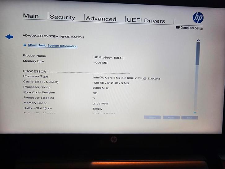 Hp Probook 450 G3 Laptop/Notebook, Computers en Software, Windows Laptops, Zo goed als nieuw, 15 inch, SSD, 2 tot 3 Ghz, Ophalen