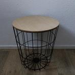 Bijzettafeltje, Huis en Inrichting, Tafels | Bijzettafels, Minder dan 55 cm, Rond, Zo goed als nieuw, Ophalen