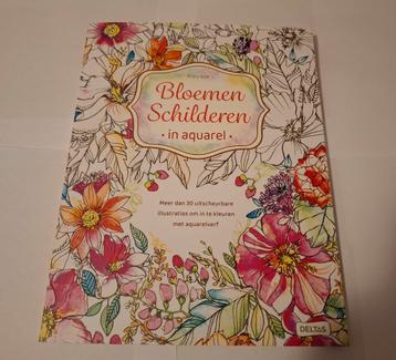 Bloemen schilderen in aquarel boek beschikbaar voor biedingen