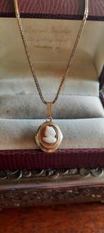 Antieke  ketting, doublé gouden camee,Andreas Daub ,gemerkt., Ophalen of Verzenden, Goud, Ketting