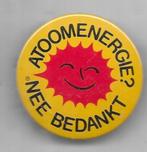 ATOOMENERGIE NEE BEDANKT BUTTON, Ophalen of Verzenden, Gebruikt, Overige onderwerpen, Button