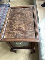 Antiek Theekastje met Geslepen Glas, Ophalen, Gebruikt, 50 tot 100 cm, 25 tot 50 cm