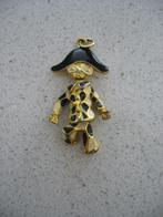 Bedel Hanger Goldtone Pirate *Emaille Ingeschilderd * Vintag, Sieraden, Tassen en Uiterlijk, Antieke sieraden, Ophalen of Verzenden
