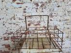 Brocante Frans ijzeren flessenrek/ allegonda, Antiek en Kunst, Curiosa en Brocante, Ophalen of Verzenden