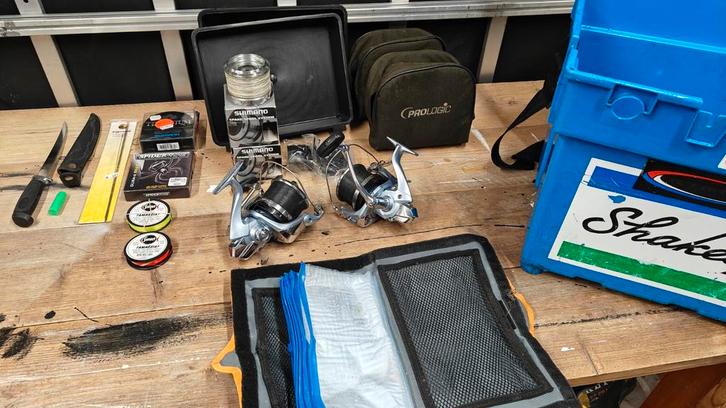 Strandvisset compleet - Shimano Speedcast - DAM Steelpower, Watersport en Boten, Hengelsport | Zeevissen, Zo goed als nieuw, Overige typen