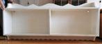 Landelijke brocante hangkast wandrek wit hout 200x88x31 cm, Antiek en Kunst, Ophalen