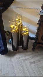 Hoge windlichten, Antiek en Kunst, Ophalen, Glas
