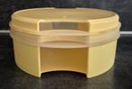 Tupperware vensterdoos koektrommel Geel, Huis en Inrichting, Keuken | Tupperware, Ophalen of Verzenden, Zo goed als nieuw, Geel
