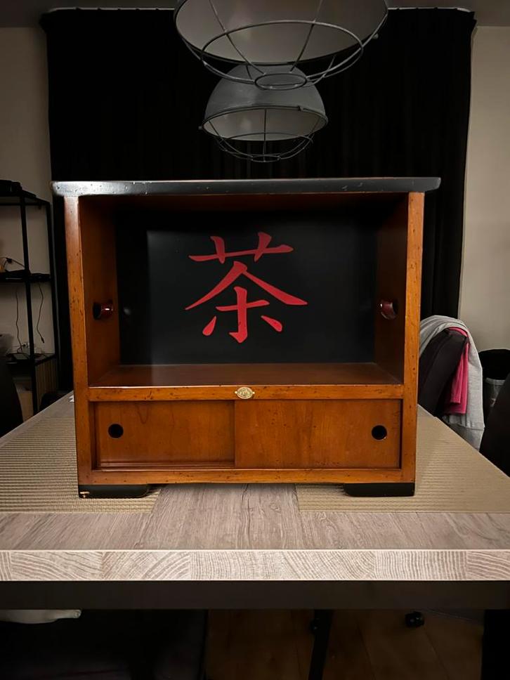 Aziatisch thee kabinet / theekastje, Huis en Inrichting, Kasten | Buffetkasten, Zo goed als nieuw, Minder dan 100 cm, 50 tot 100 cm