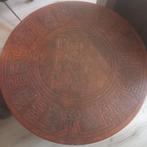 Vintage azteken salontafel, Huis en Inrichting, Ophalen, Zo goed als nieuw, Rond, 50 tot 100 cm