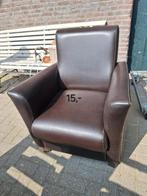 Leren fauteuil, Ophalen, Gebruikt, 75 tot 100 cm, 50 tot 75 cm
