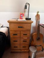 Bruine kast met 4 laden, Huis en Inrichting, Ophalen, Minder dan 50 cm, Gebruikt, Minder dan 25 cm
