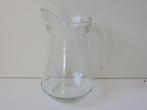 Vintage glazen schenkkan waterkan, Huis en Inrichting, Keuken | Servies, Gebruikt, Overige typen, Ophalen of Verzenden, Glas