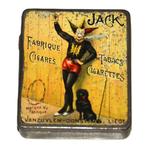 Belgisch blik sigaretten Jack cigarette tin Van Zuylen Luik, Ophalen of Verzenden, Gebruikt, Overige