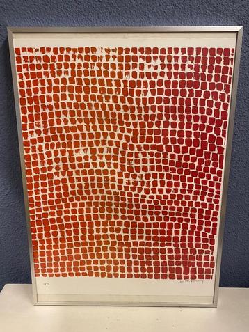 Abstracte zeefdruk Wietse Hoving, gesigneerd 11/50 beschikbaar voor biedingen