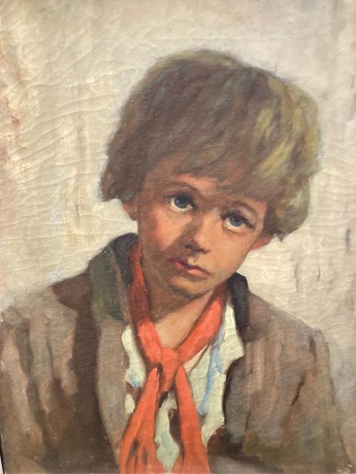 Klassiek Schilderij | Portret van een jongen, Antiek en Kunst, Kunst | Schilderijen | Klassiek, Ophalen of Verzenden
