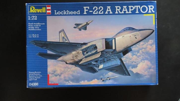 Lockheed F-22 Raptor Revell, Hobby en Vrije tijd, Modelbouw | Vliegtuigen en Helikopters, Zo goed als nieuw, Vliegtuig, 1:72 tot 1:144