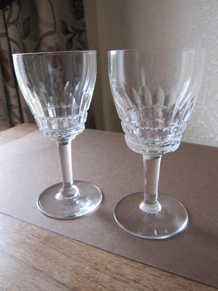 Zeven mooie kristal Val St Lambert portoglazen Mery Esneux, Antiek en Kunst, Antiek | Glas en Kristal, Verzenden