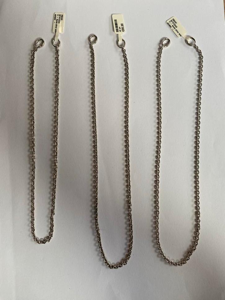 Ti-Sento Zilveren Anker Colliers - Set van 3, Sieraden, Tassen en Uiterlijk, Kettingen, Zo goed als nieuw, Zilver, Met hanger