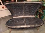 Leren design bankje tweepersoons, Ophalen, 150 tot 200 cm, Tweepersoons, 75 tot 100 cm
