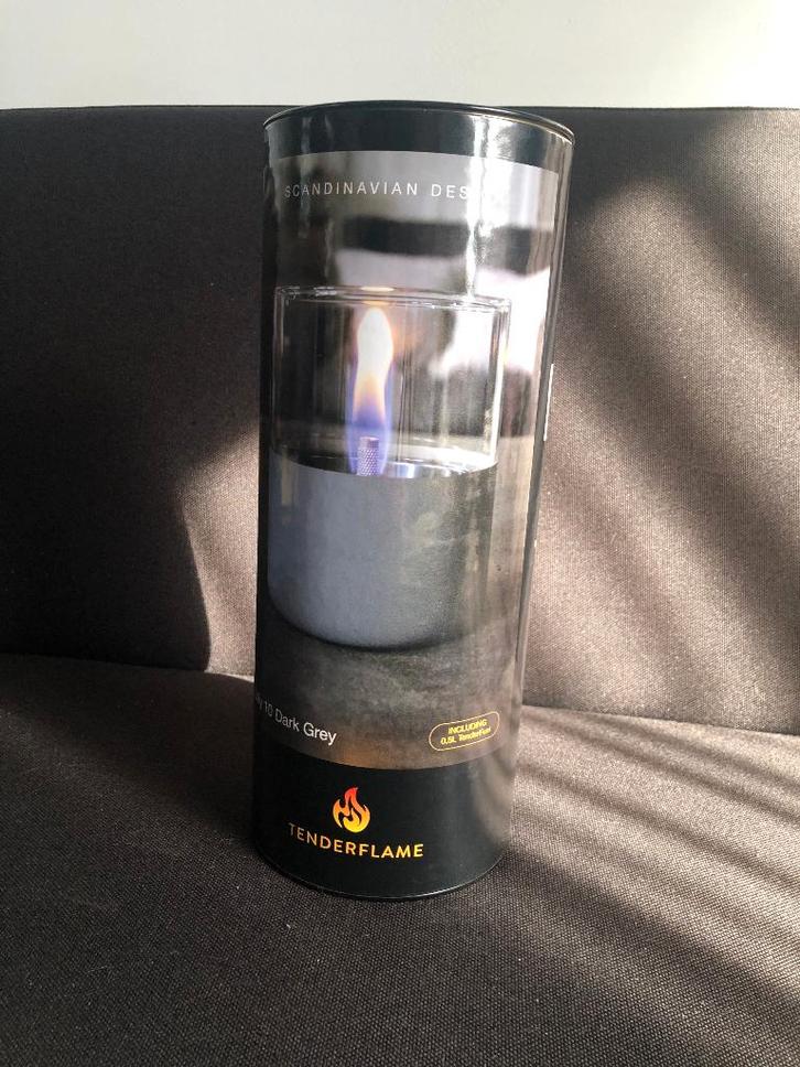 Tenderflame Lilly 10 Dark Grey, Huis en Inrichting, Woonaccessoires | Kandelaars en Kaarsen, Minder dan 25 cm, Overige materialen