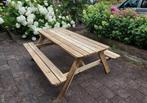 Nieuwe picknicktafel met opklap-banken., Ophalen, Nieuw, Rechthoekig, Hout