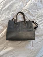 Manfield leren tas grijs/groen, Sieraden, Tassen en Uiterlijk, Tassen | Damestassen, Ophalen of Verzenden, Gebruikt, Grijs, Handtas