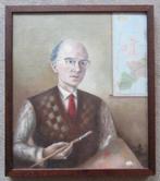 ===uit 1952===zelfportret van een schilder==gesigneerd==, Antiek en Kunst, Ophalen of Verzenden