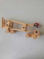 Houten auto met aanhanger, Ophalen, Gebruikt