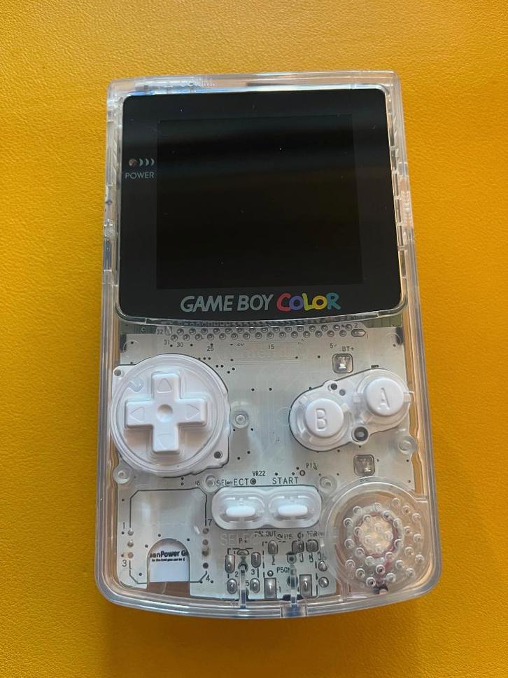 Game Boy Color (Custom Made), Spelcomputers en Games, Spelcomputers | Nintendo Game Boy, Zo goed als nieuw, Game Boy Color, Met beschermhoes of tas