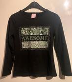 Awesome zwarte longsleeve nieuw 128 134, Kinderen en Baby's, Kinderkleding | Maat 134, Ophalen of Verzenden, Nieuw